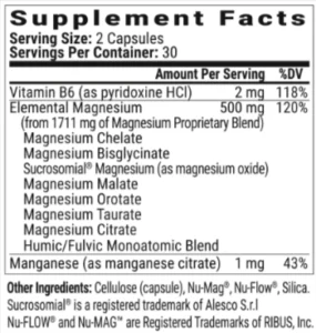 Magnesium Breakthrough Ingrediants